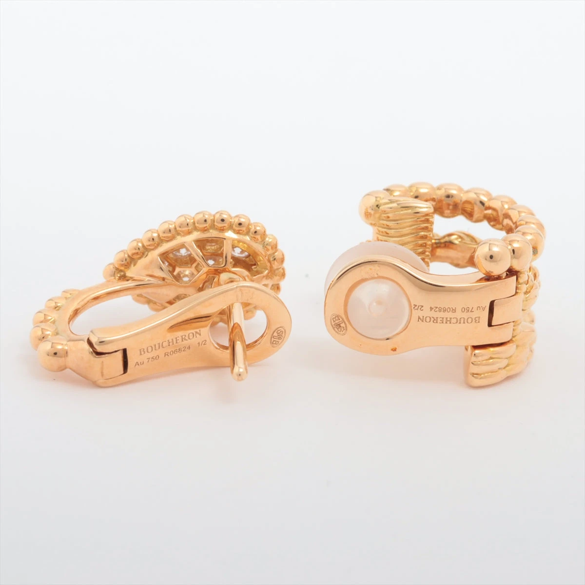 ブシュロン セルパンボエム ダイヤ アシンメトリー クリップイヤリング