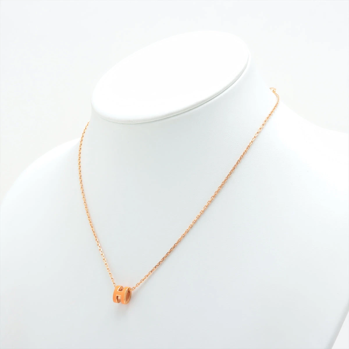 エルメス HERMES ポップアッシュミニ 片方 オレンジ HERMES エルメス ネックレス ポップアッシュ ミニ・ポップH PG