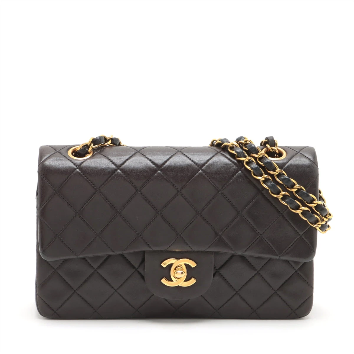 VINTAGE●CHANEL●マトラッセ ラムスキン チェーンハンドバッグ シャネル マトラッセ ラムスキン ダブルフラップ ダブルチェーン