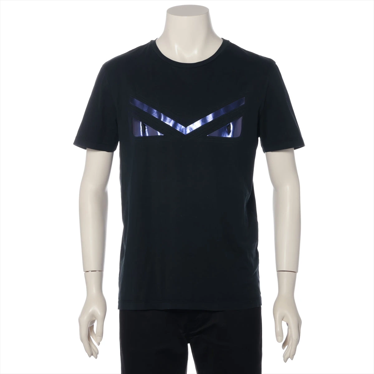 フェンディ モンスター 18年 コットン Tシャツ L メンズ ブラック