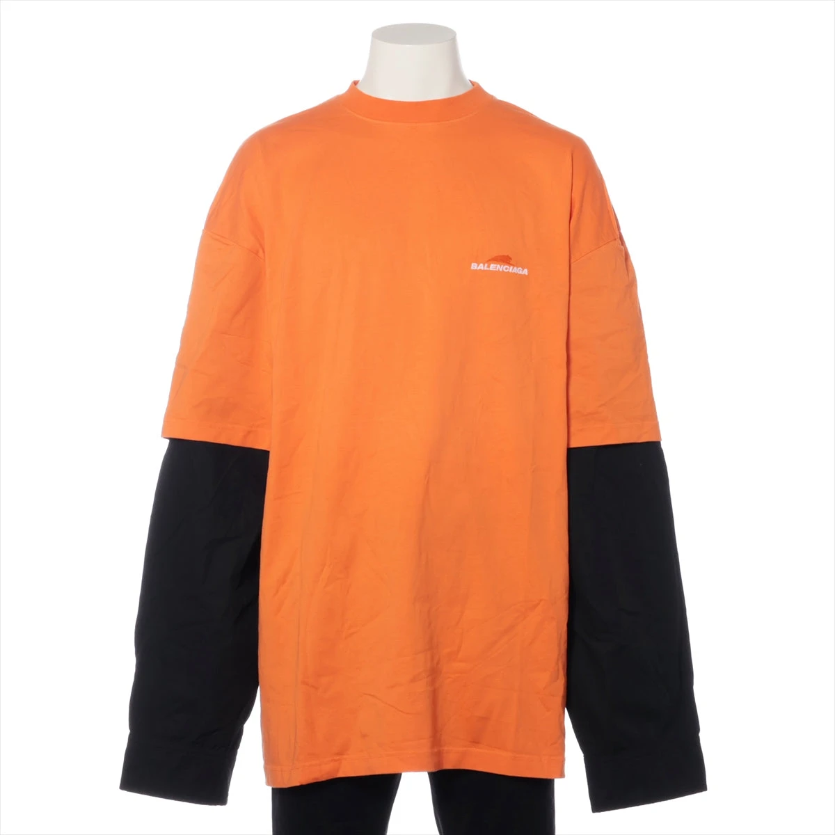 BALENCIAGA オレンジ・ブラック 長袖カットソー