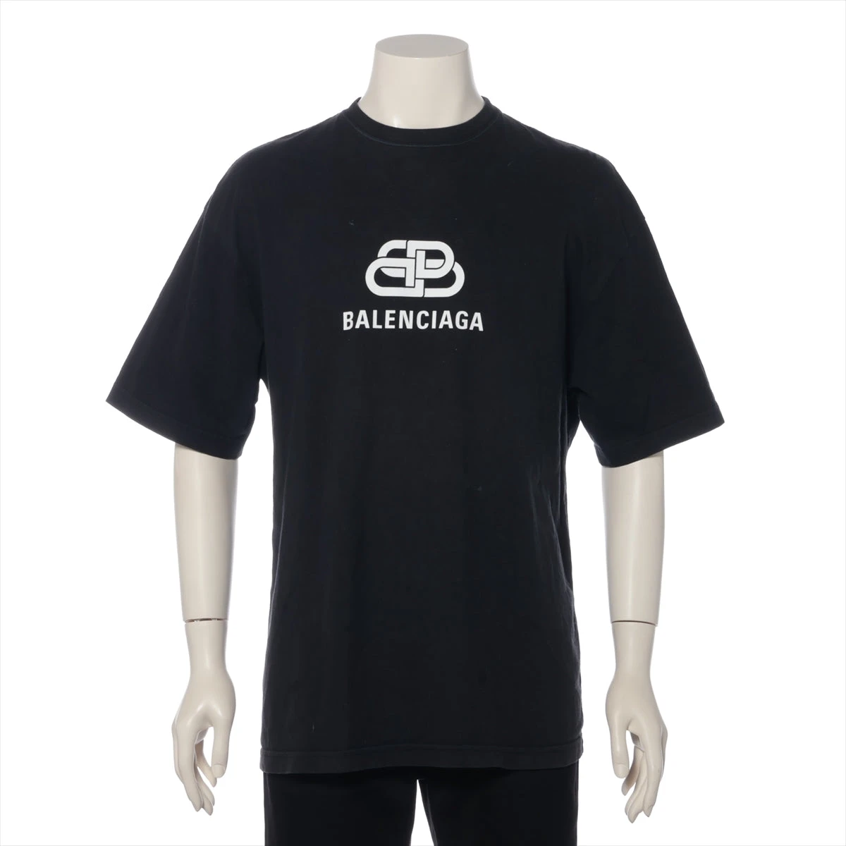 バレンシアガ 18年 コットン Tシャツ S メンズ ブラック 570813