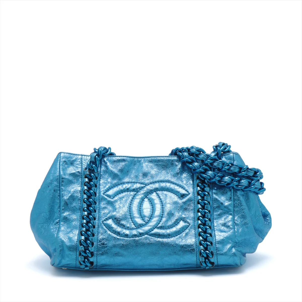 シャネル ラグジュアリーライン レザー チェーンショルダーバッグ