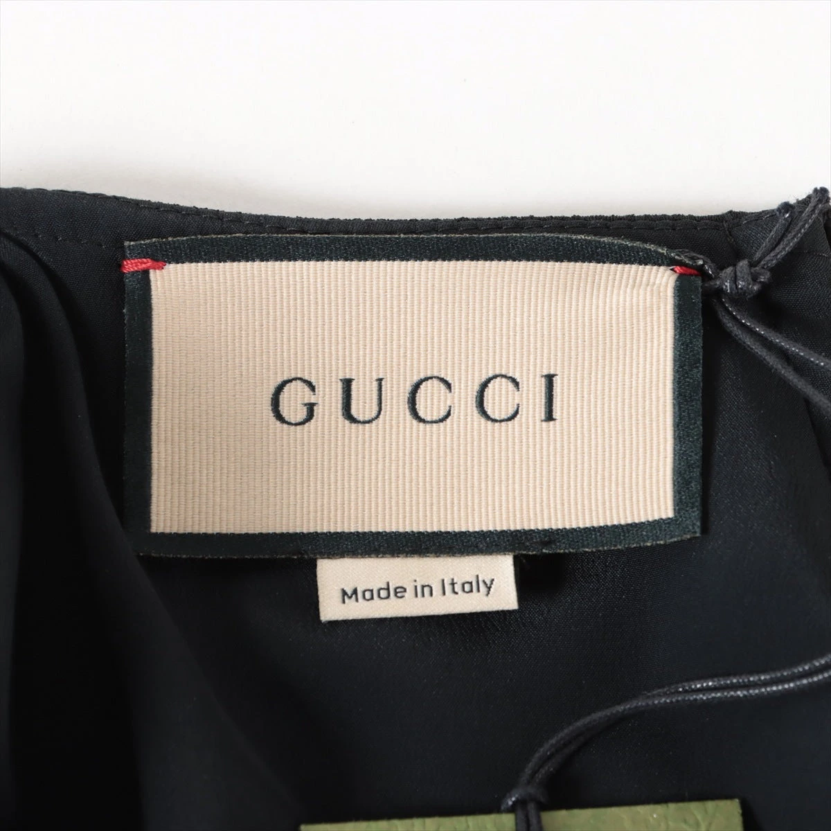 グッチ レーヨン×ナイロン ワンピース M レディース ブラック GG