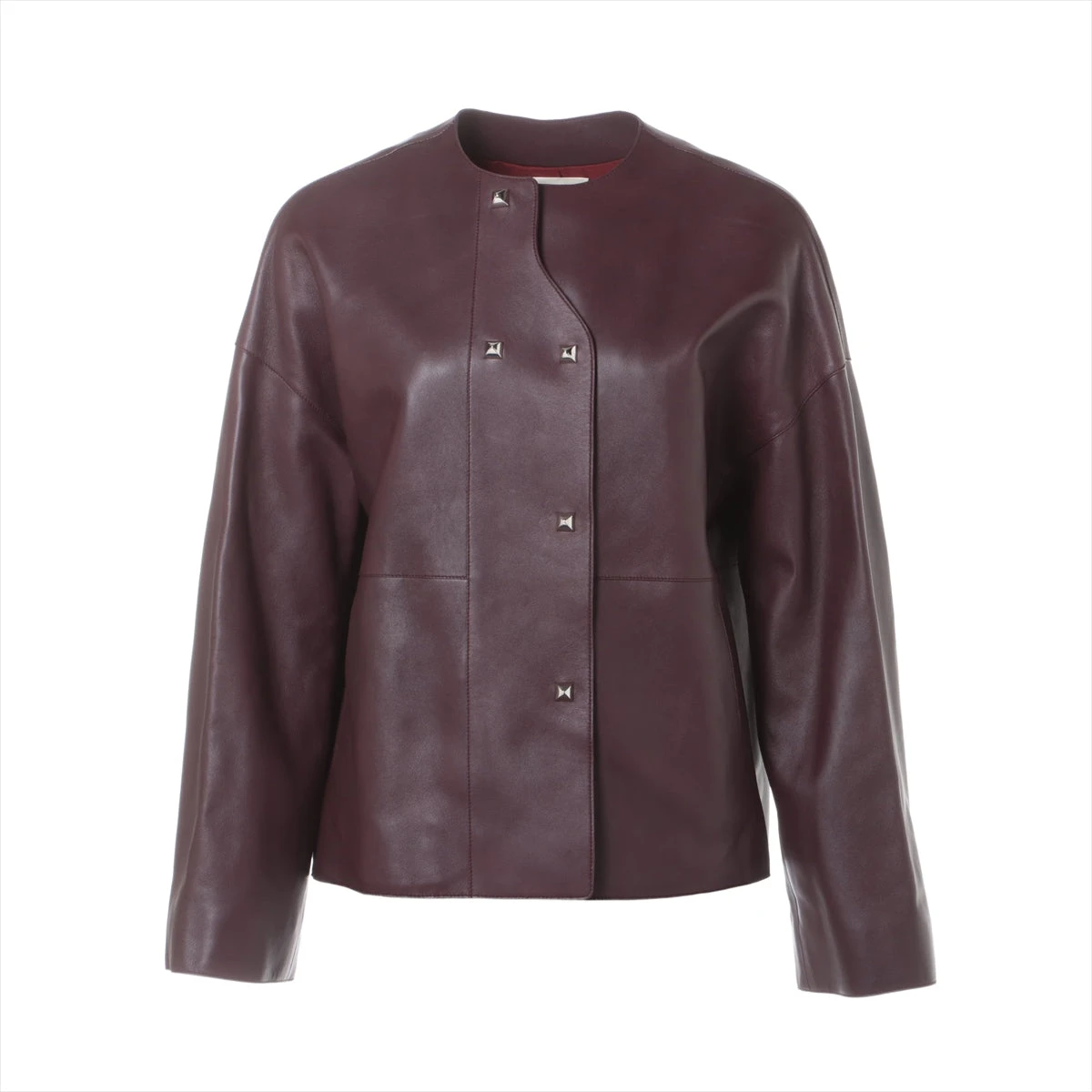 【新発売】 レザー×シルク 21SS エルメス レザージャケット レディース 34 ジャケット・アウター