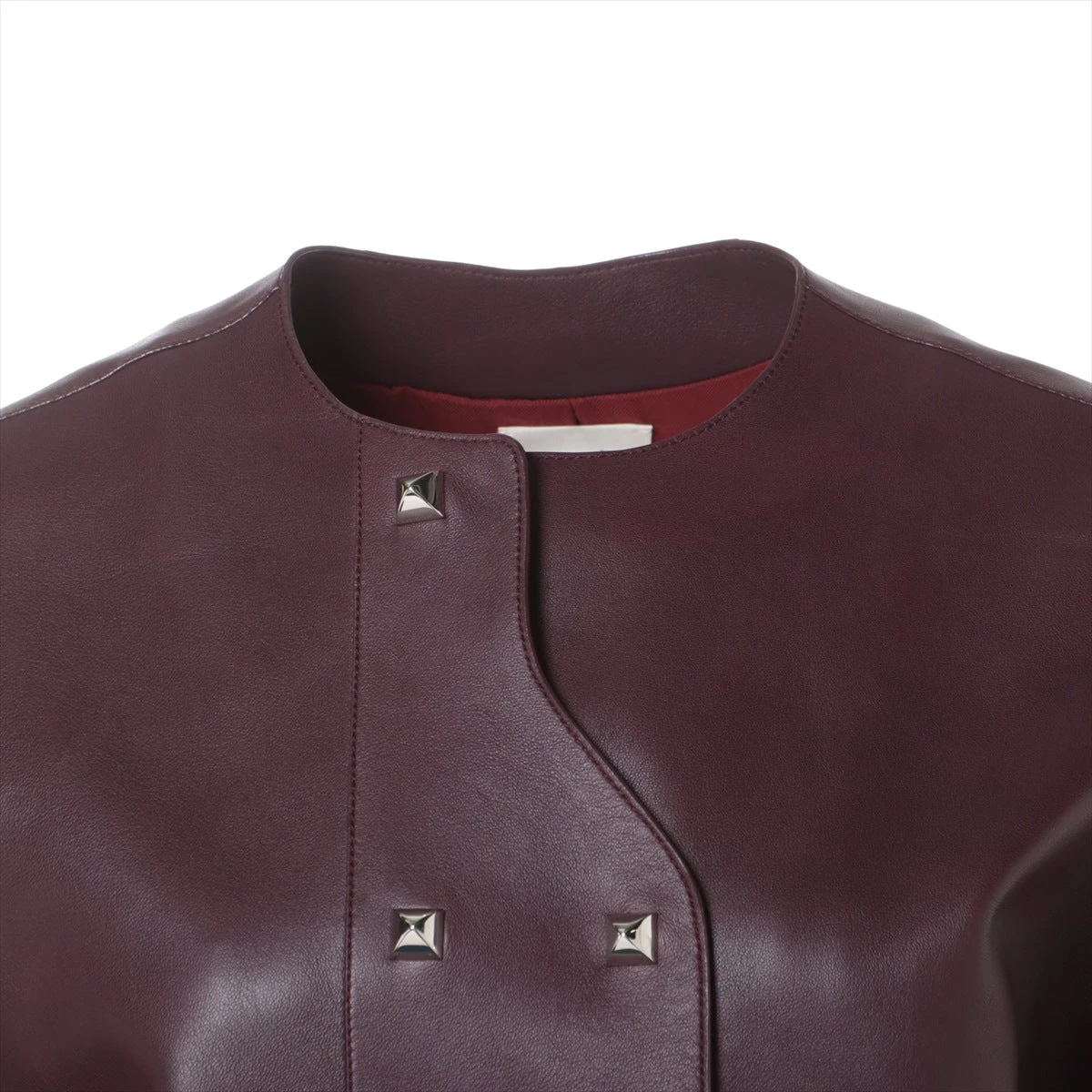 エルメス 21SS レザー×シルク レザージャケット 34 レディース