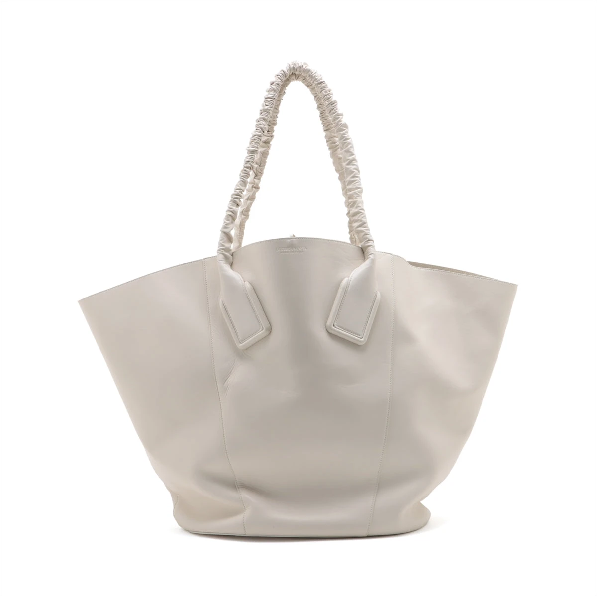 希少✨ボッテガヴェネタ 型押しレザー トートバッグ ホワイト 大容量 A4可 BOTTEGA VENETA ボッテガヴェネタ トートバッグ ホワイト MEDIUM