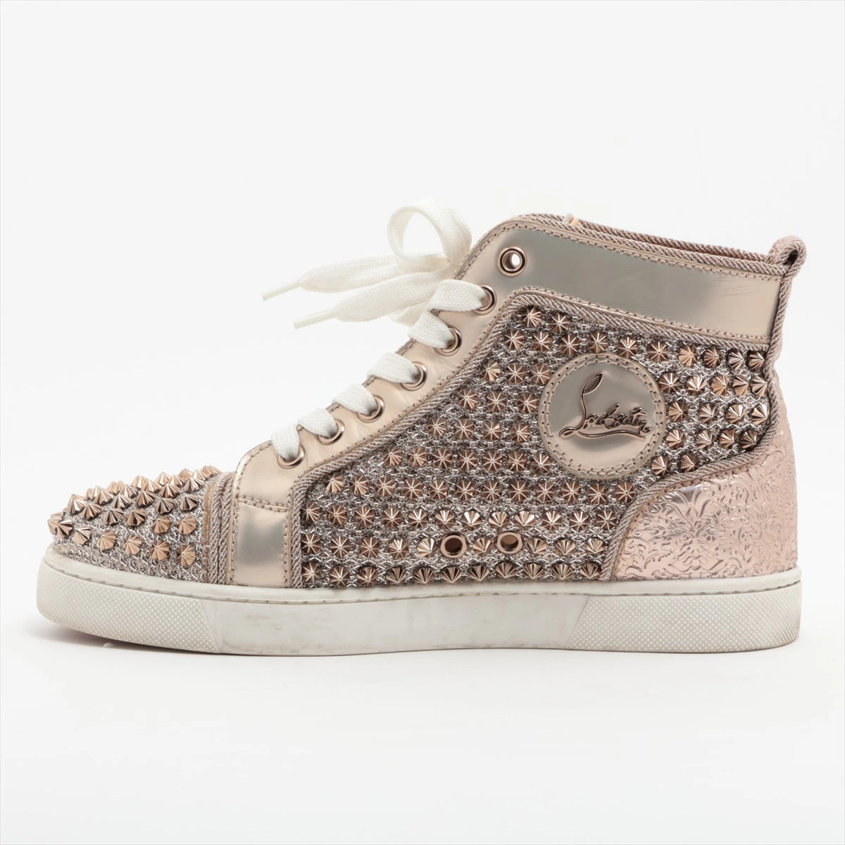 クリスチャンルブタンLouis Spikesラメスタッズスニーカーレディース38 Christian Louboutin(クリスチャンルブタン) LOUIS スパイク