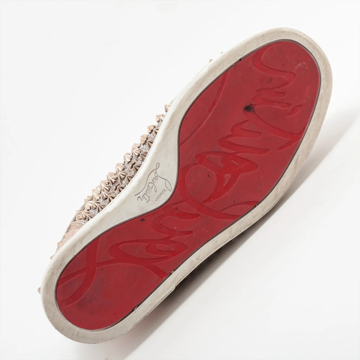 クリスチャンルブタン レザー×パテント ハイカットスニーカー 36.5