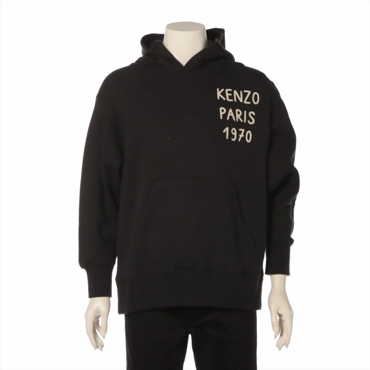 ケンゾー コットン パーカー S メンズ ブラック FC62SW0294MB-99J  