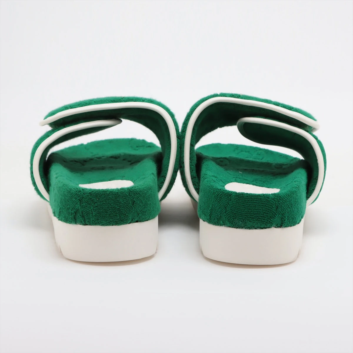 【新品未使用】グッチ×アディダス コットン×レザー サンダル 27㎝～28㎝ GUCCI×adidas クロッグ レザー フロントロゴサンダル702252
