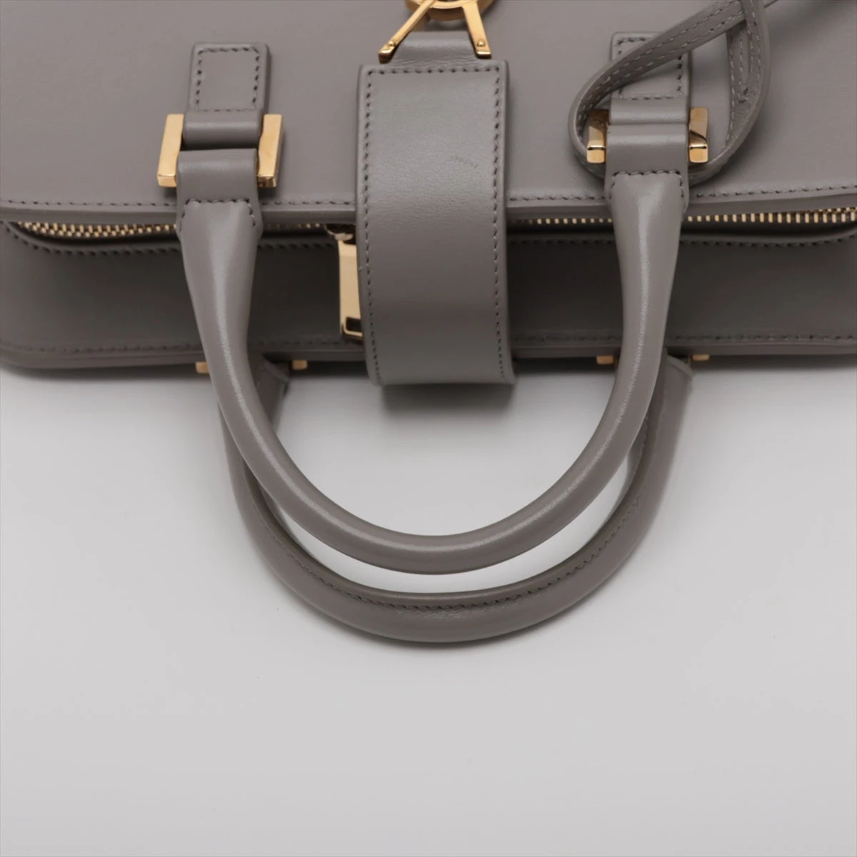 【未使用級】サンローラン ショッパー ミニトート 2way レザー グレー トイ・ショッピングバッグ SAINT LAURENT （レザー） | Saint