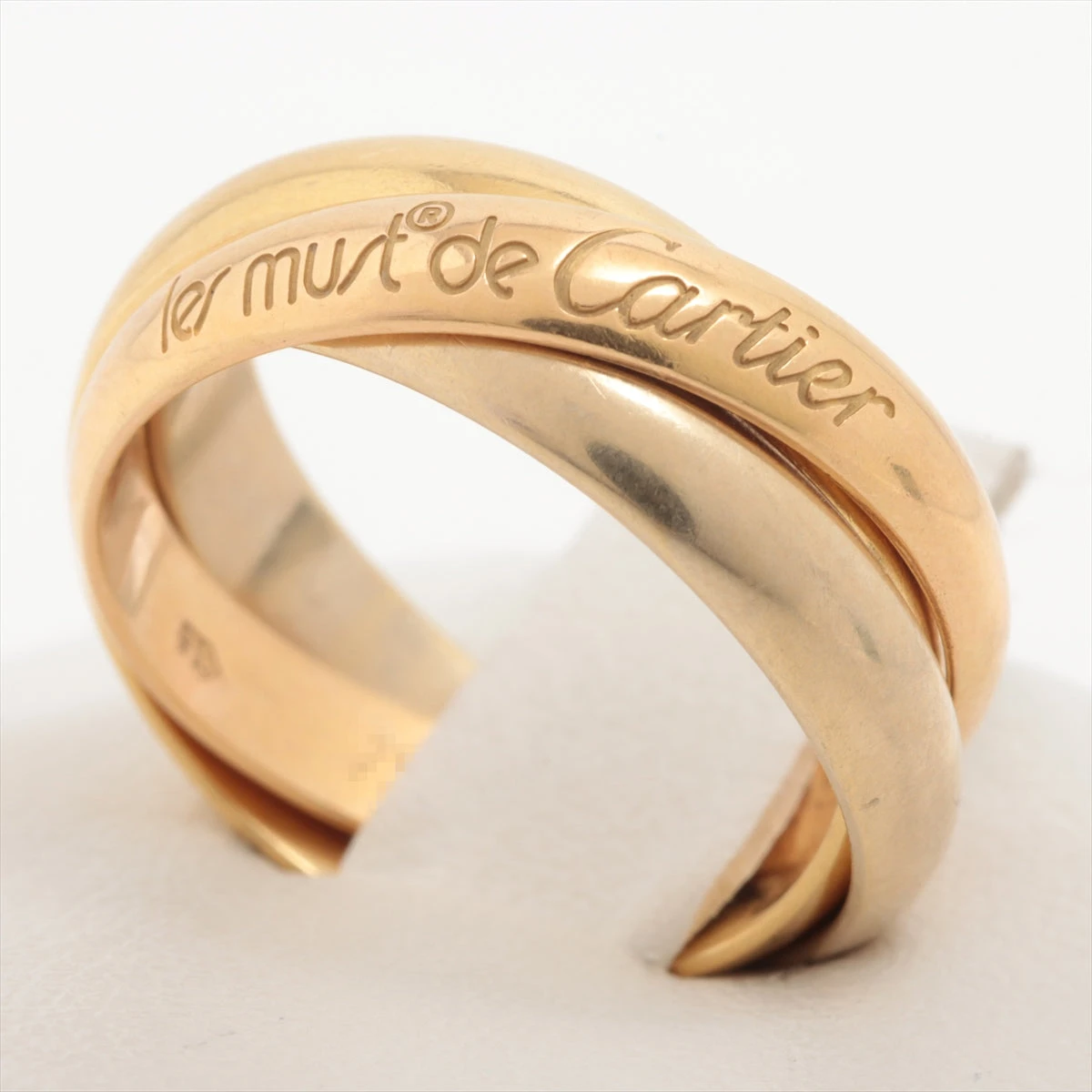 カルティエ トリニティ リング 750(YG×PG×WG) 7.1g 51 ス穴 ロウ