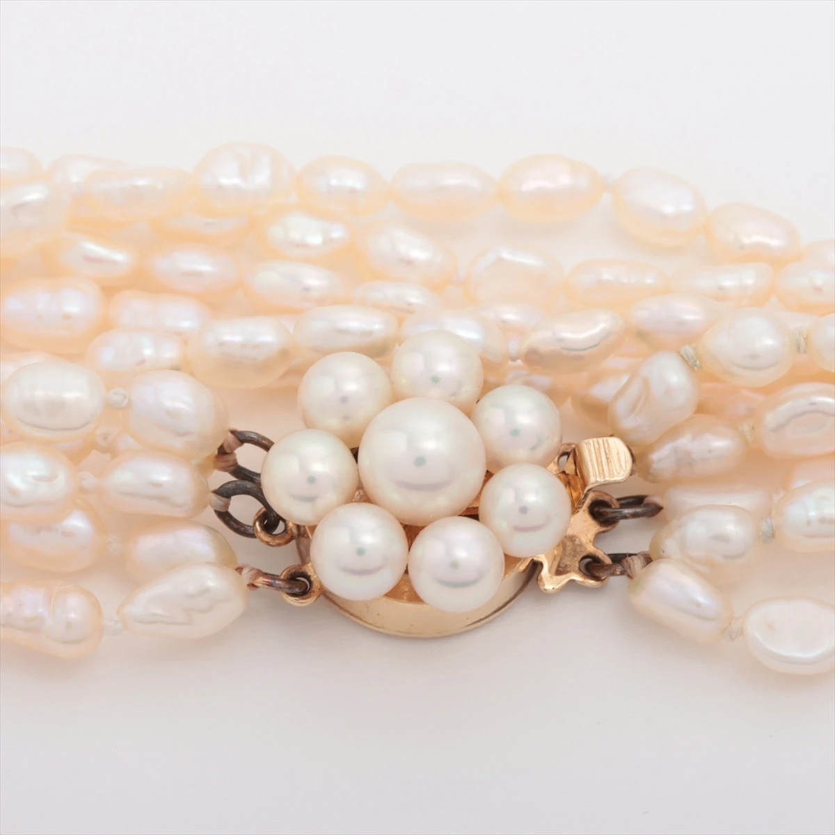 【美品】K14 ホワイトゴールドネックレス パール　うさぎ 総量1.37g 美品】K14 ホワイトゴールドネックレス パールうさぎ 総量1.37g