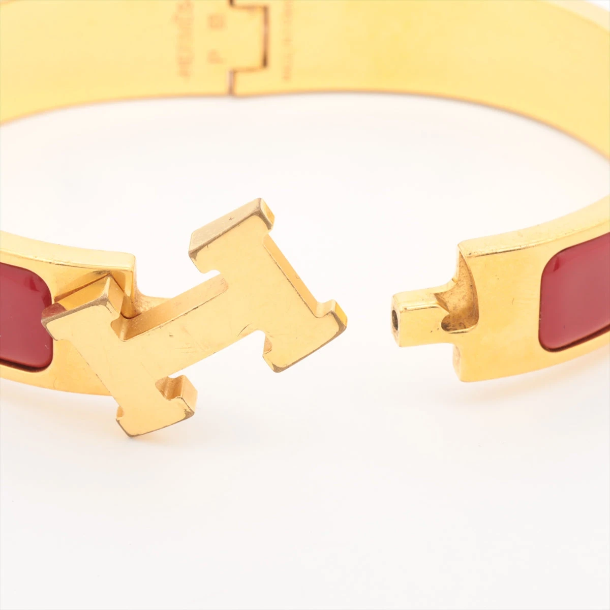HERMES クリックH バングルGP エナメルゴールド/レッド HERMES クリックH バングルGP エナメルゴールド/レッド