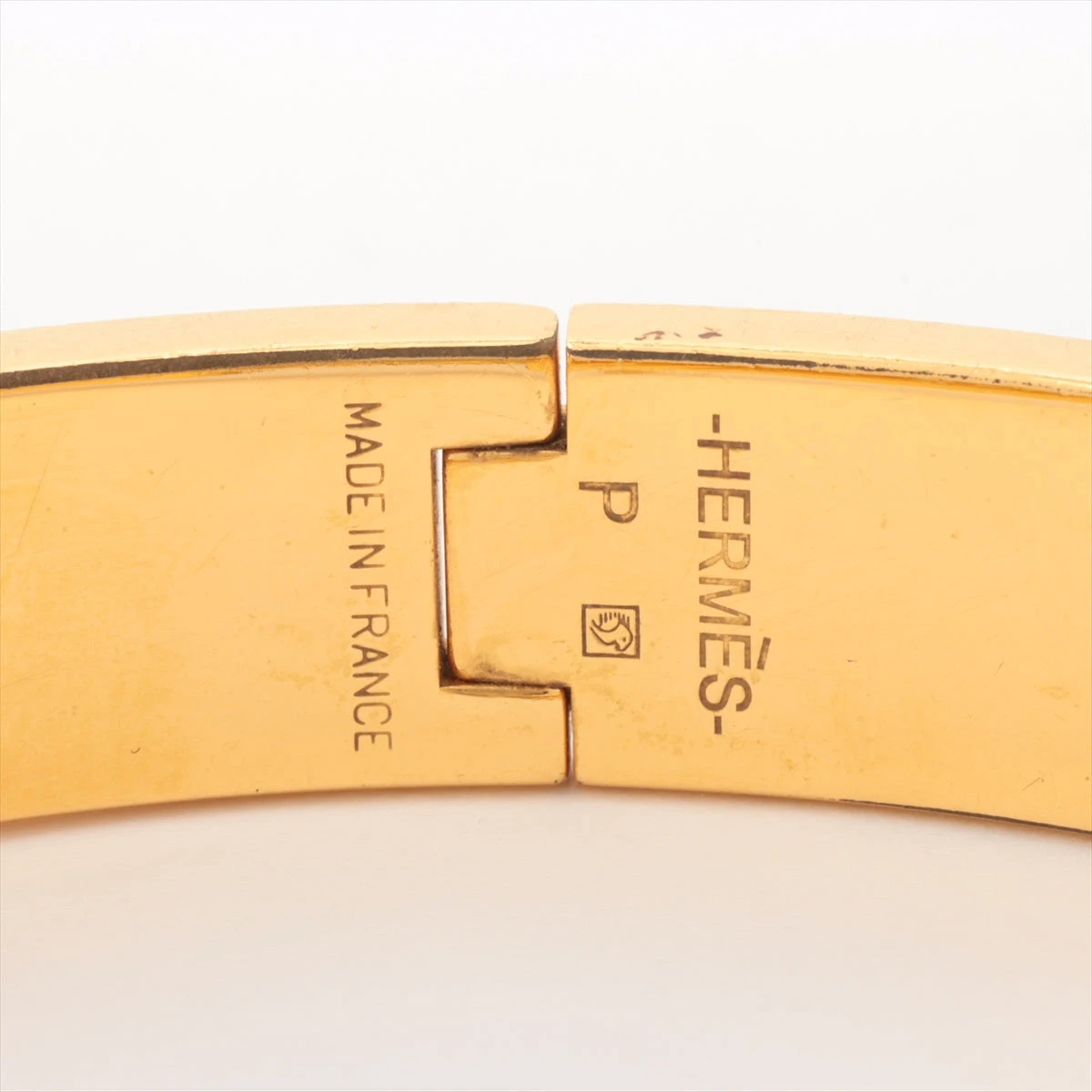 HERMES クリックH バングルGP エナメルゴールド/レッド HERMES クリックH バングルGP エナメルゴールド/レッド