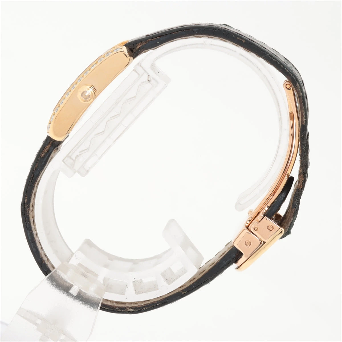 カルティエ タンクフランセーズ YG×革 QZ 白文字盤 A2634887｜中古