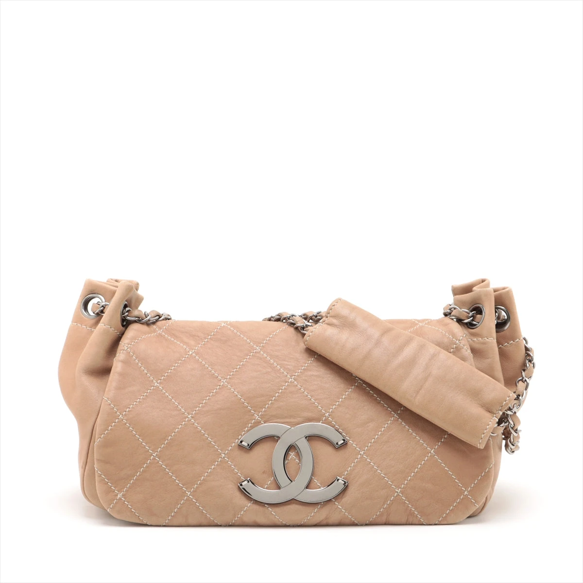 CHANEL シャネル スエード マトラッセ ココマーク Wフラップ W