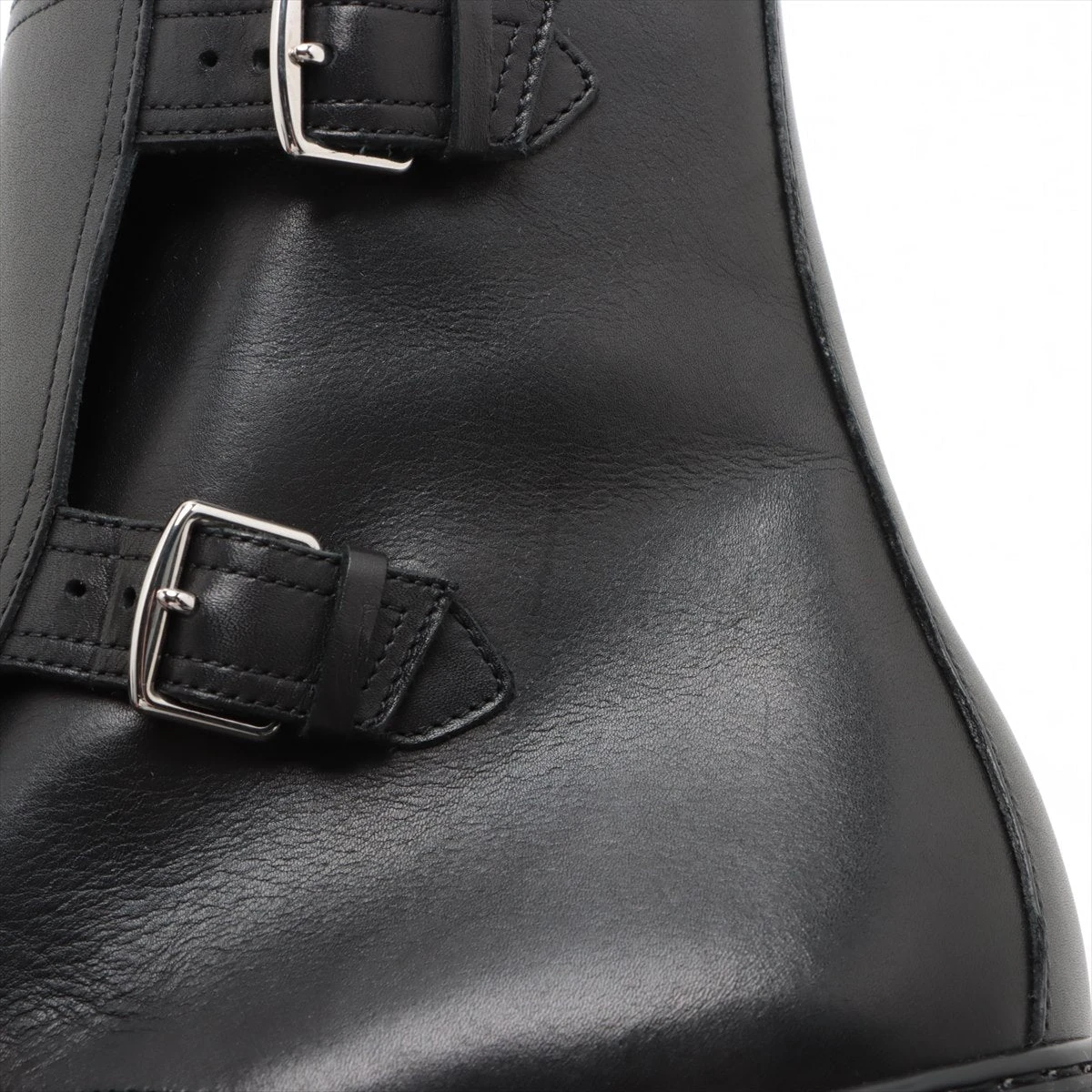 エルメス レザー ショートブーツ EU43 メンズ ブラック フーディ