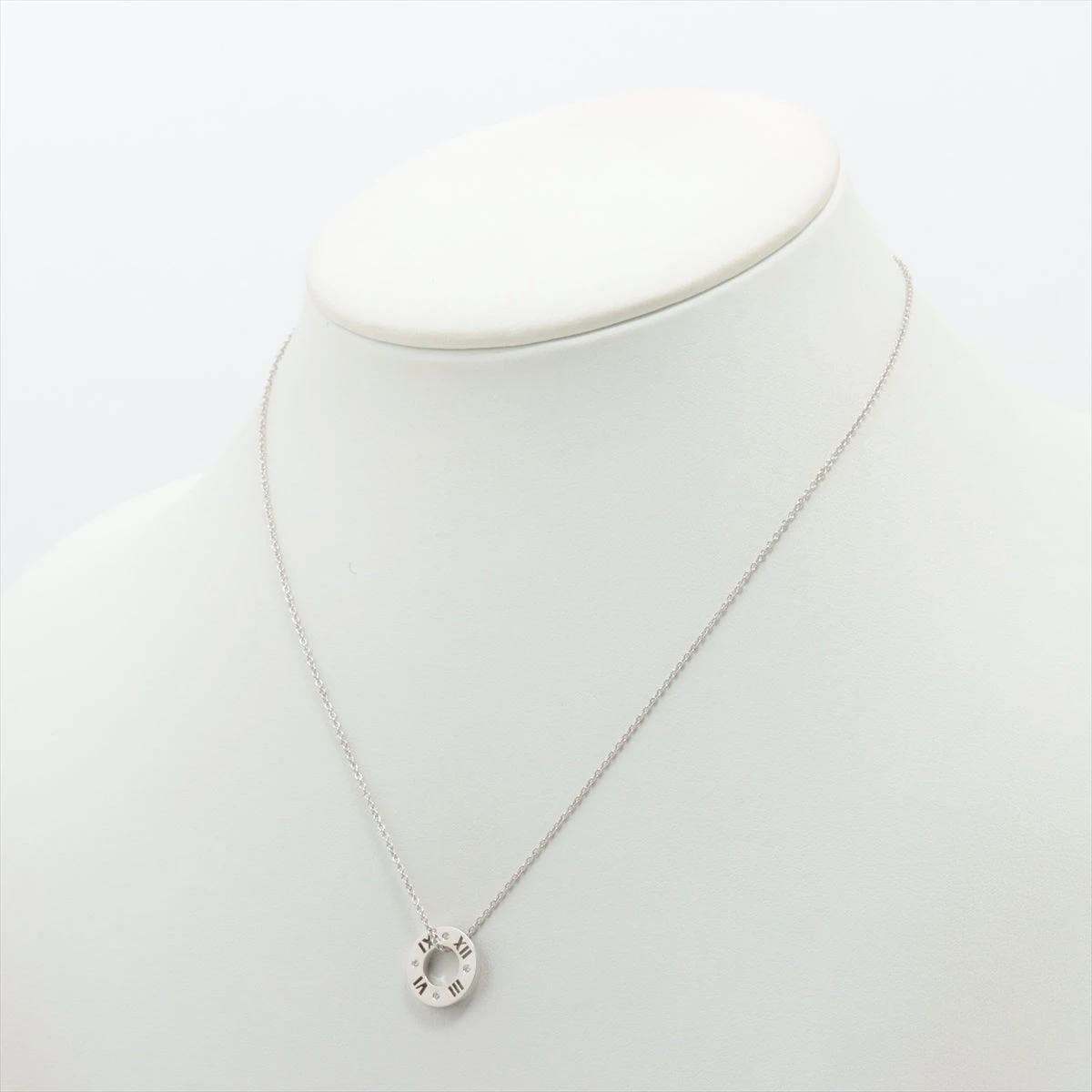 ティファニー　アトラス　ネックレス　ピアス ティファニー ピアスド アトラス 4P ダイヤ ネックレス 750(WG