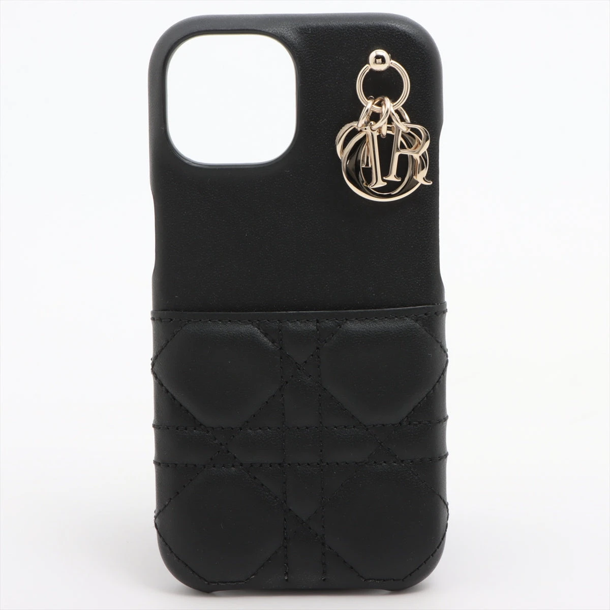 Christian Dior - 美品◎伊製 Christian Dior クリスチャン ディオール レディディオール カナージュ iPhone13 レザーケース 黒×ゴールド金具 箱・保管袋付 クリスチャンディオール レディディオール その他｜今すぐ購入