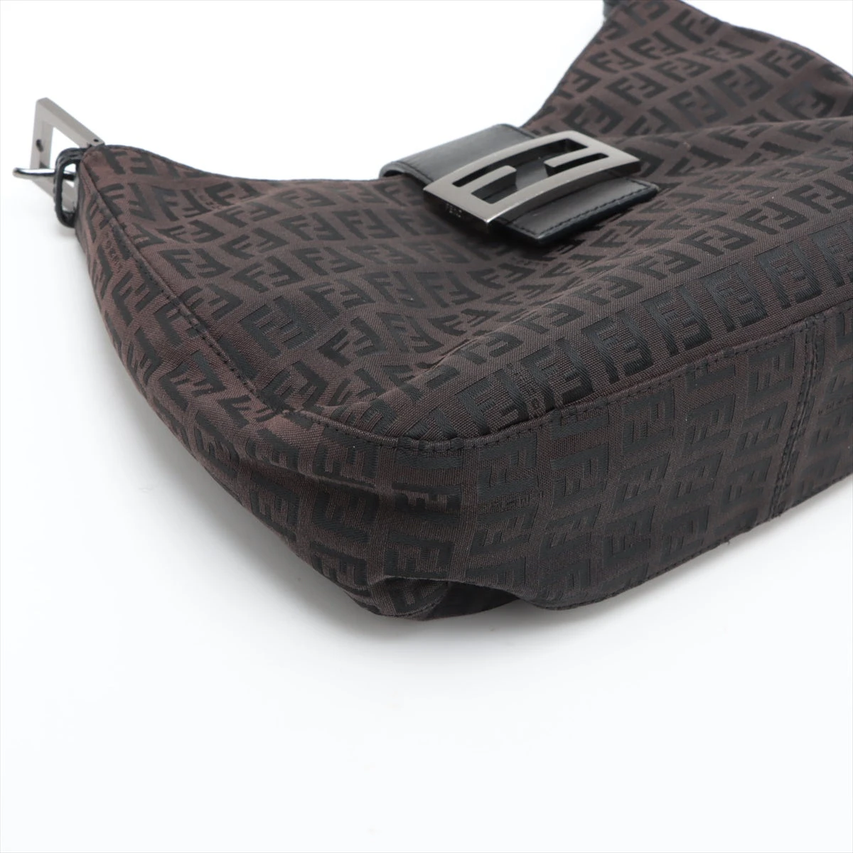 p66フェンディ ズッキーノ キャンバス レザー ハンドバッグ トート