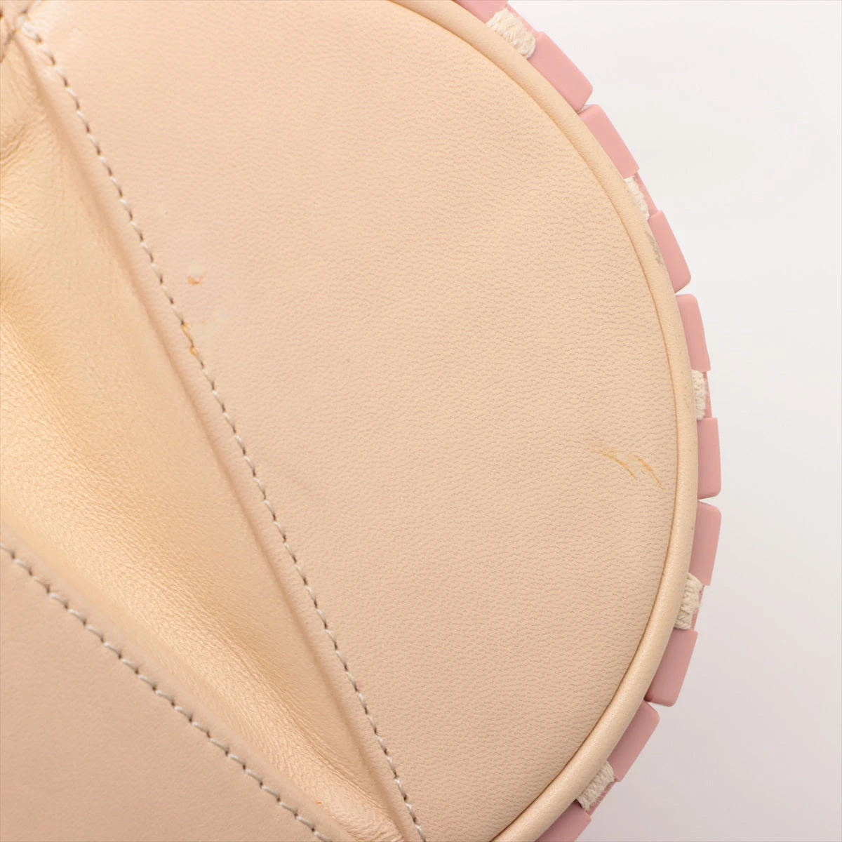 シャネル パズル プラスチック×レザー ハンドバッグ ベージュ×ピンク