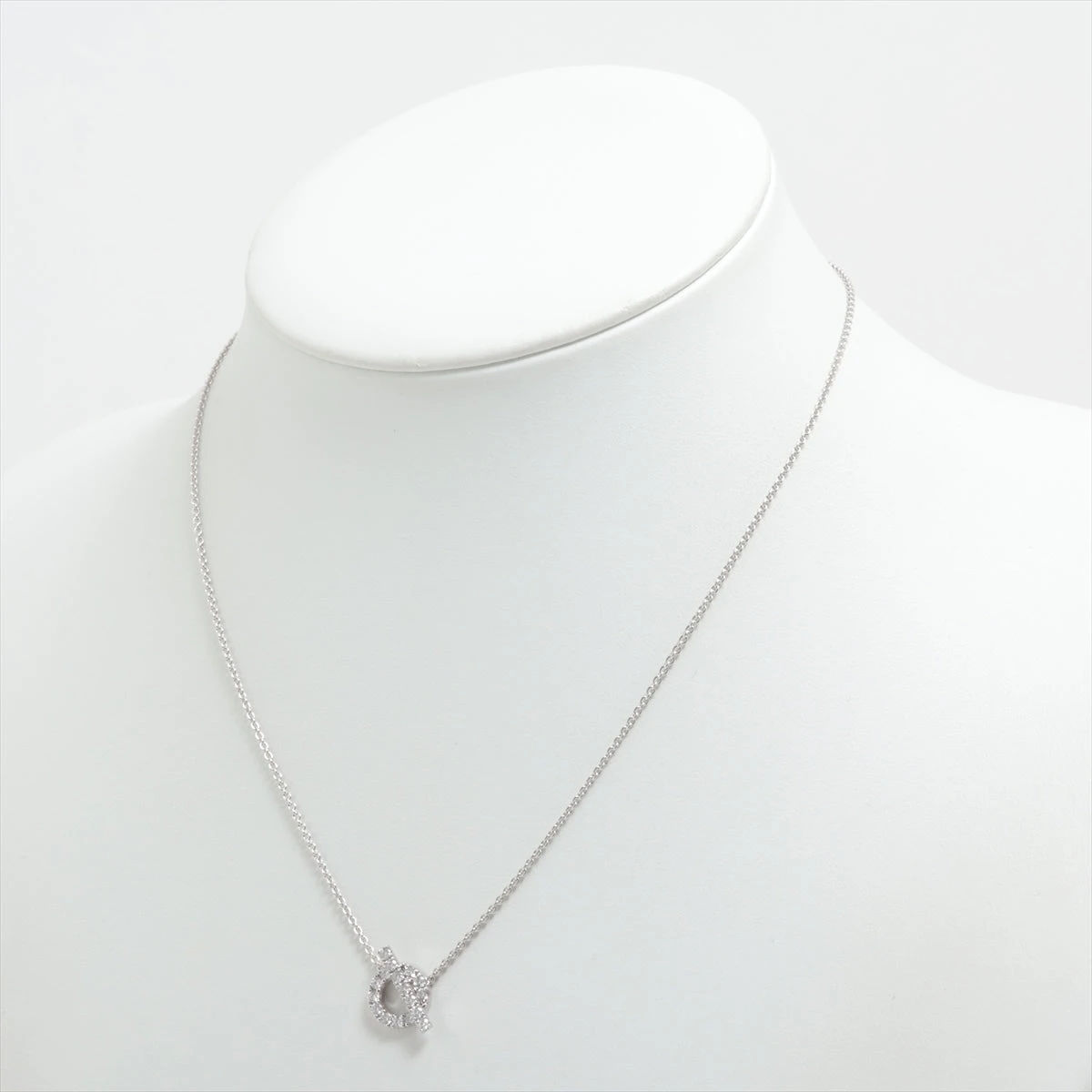 エルメス フィネス ダイヤ ネックレス 750(WG) 4.7g D0.46