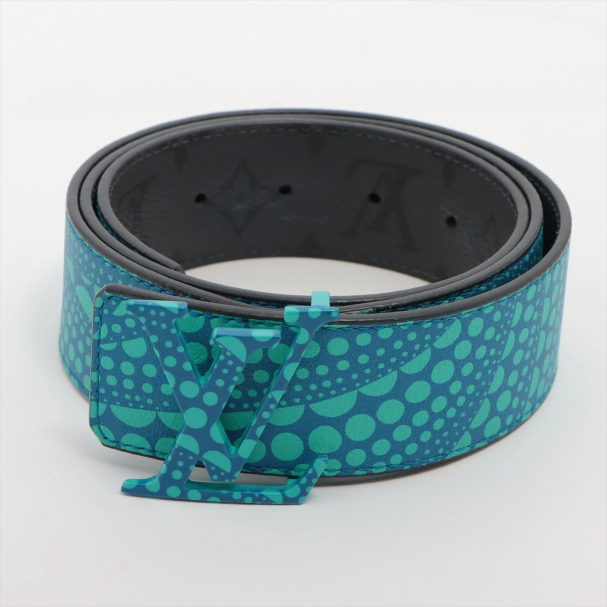 ヴィトン×草間彌生 M0669U サンチュール LVイニシアル ベルト 90 PVC