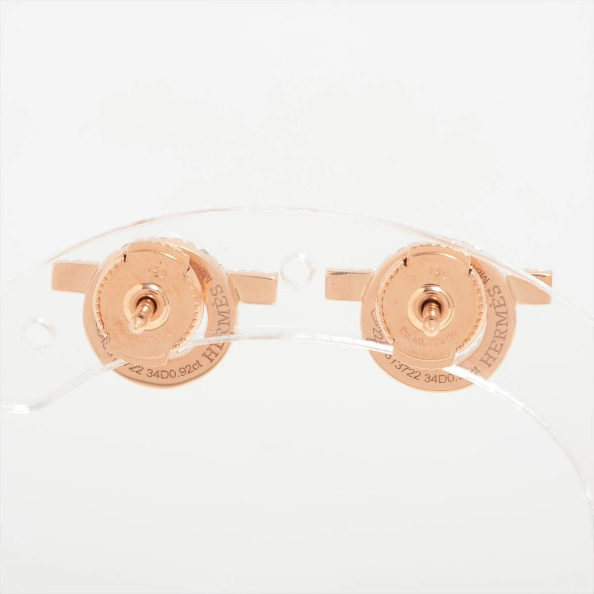 エルメス フィネス ダイヤ ピアス 750(PG) 4.1g D0.92 D0.92 A2722082 