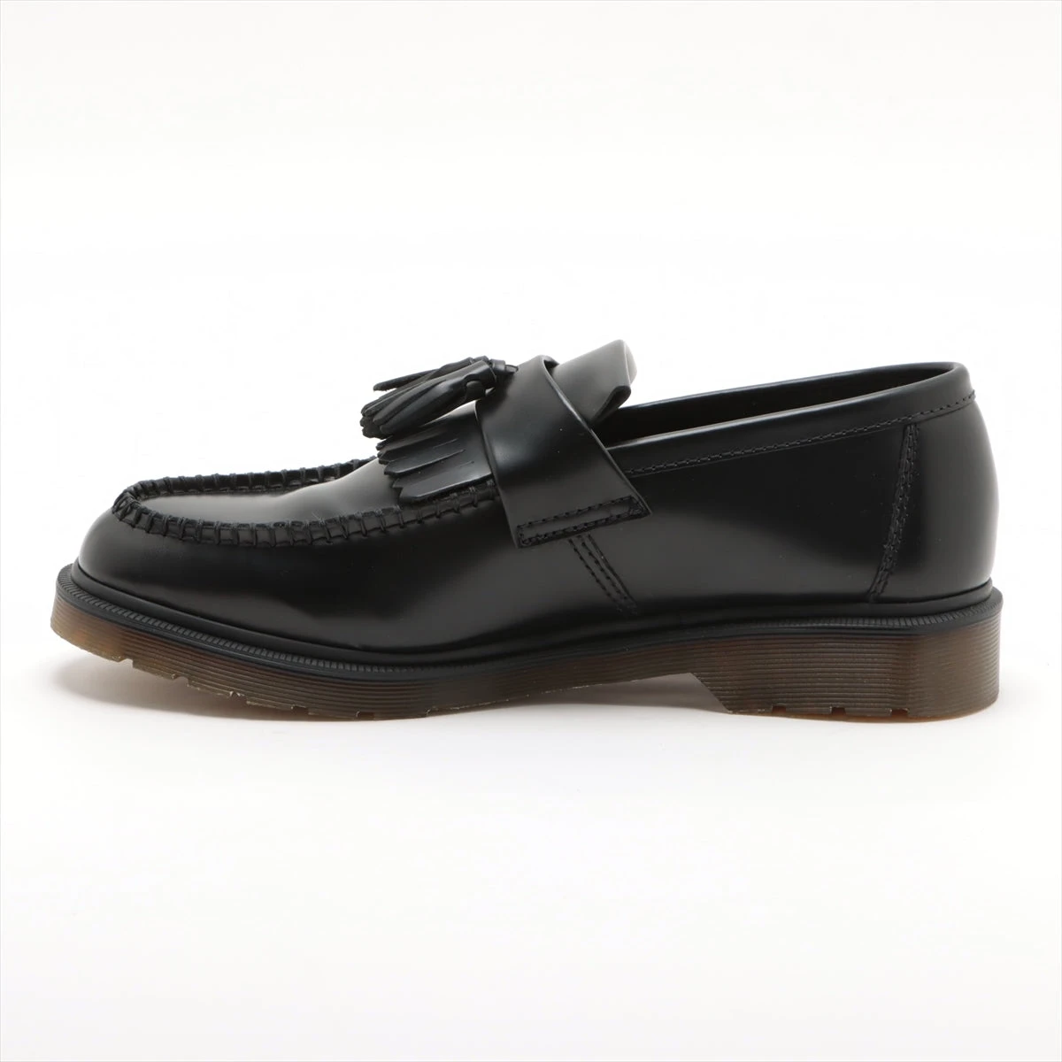 ドクターマーチン フリンジ付きブラックローファー厚底 Dr. Martens フリンジ付きローファー ブラック（Dr. Martens
