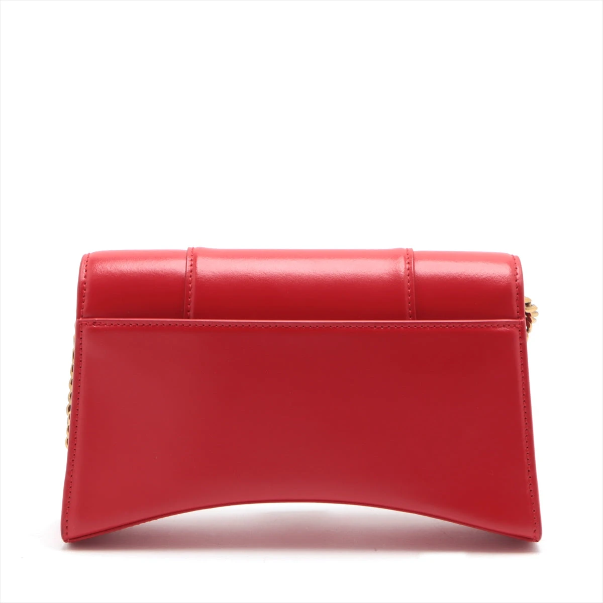 バレンシアガ アワーグラス レザー チェーンショルダーバッグ レッド