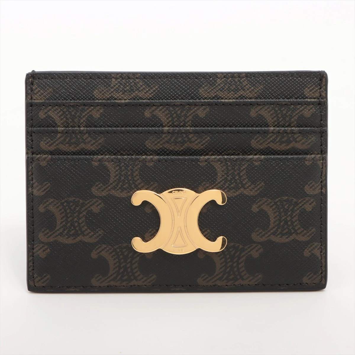 CELINE レザー カードケース ブラウン/ブラック CELINE ブラウン