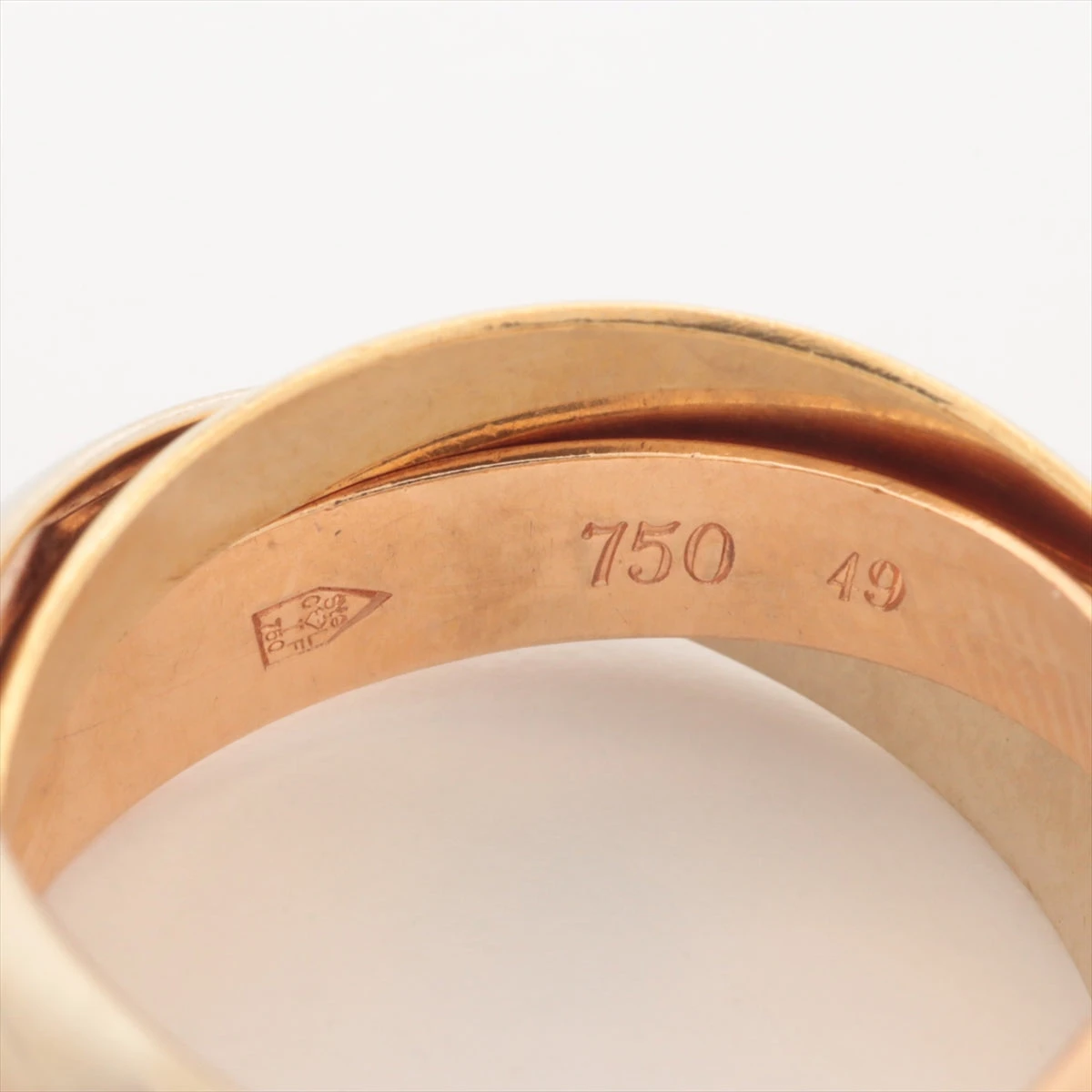 カルティエ トリニティ リング 750(YG×PG×WG) 7.1g 49 A2738156｜中古