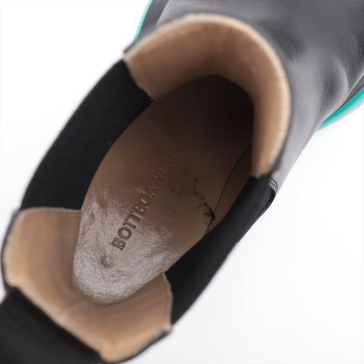 ボッテガヴェネタ タイヤ レザー 本革 サイドゴアブーツ 36 ブラック