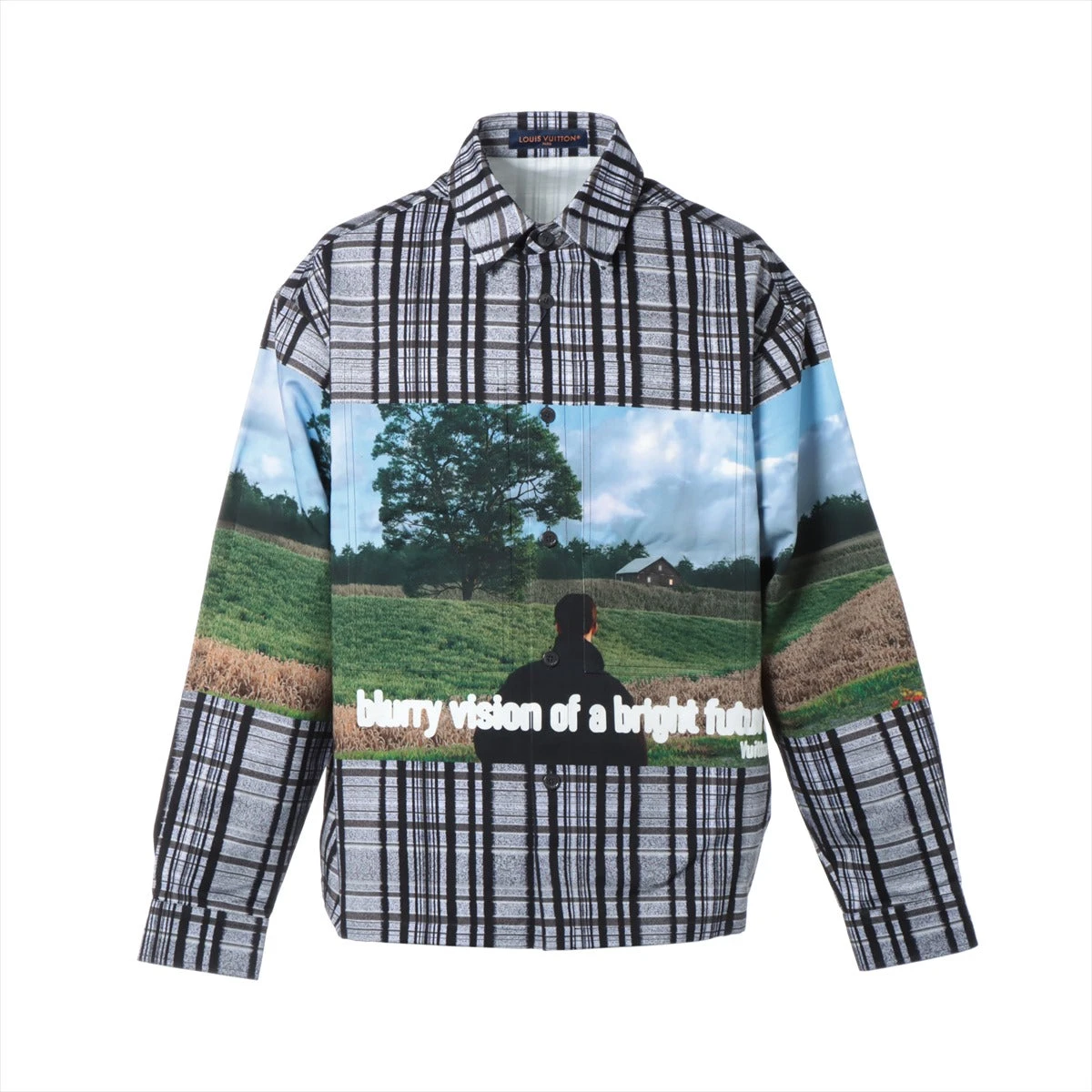 ヴィトン 23AW コットン シャツ L メンズ マルチカラー RM232 プリン