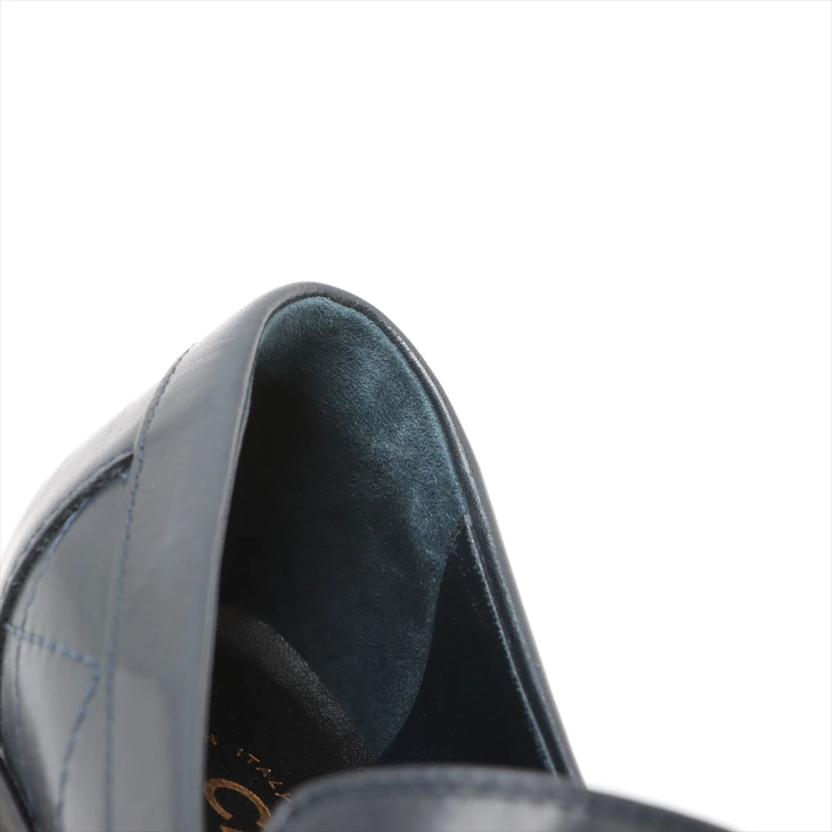 シャネル ココマーク 23A レザー ローファー 35C レディース ネイビー