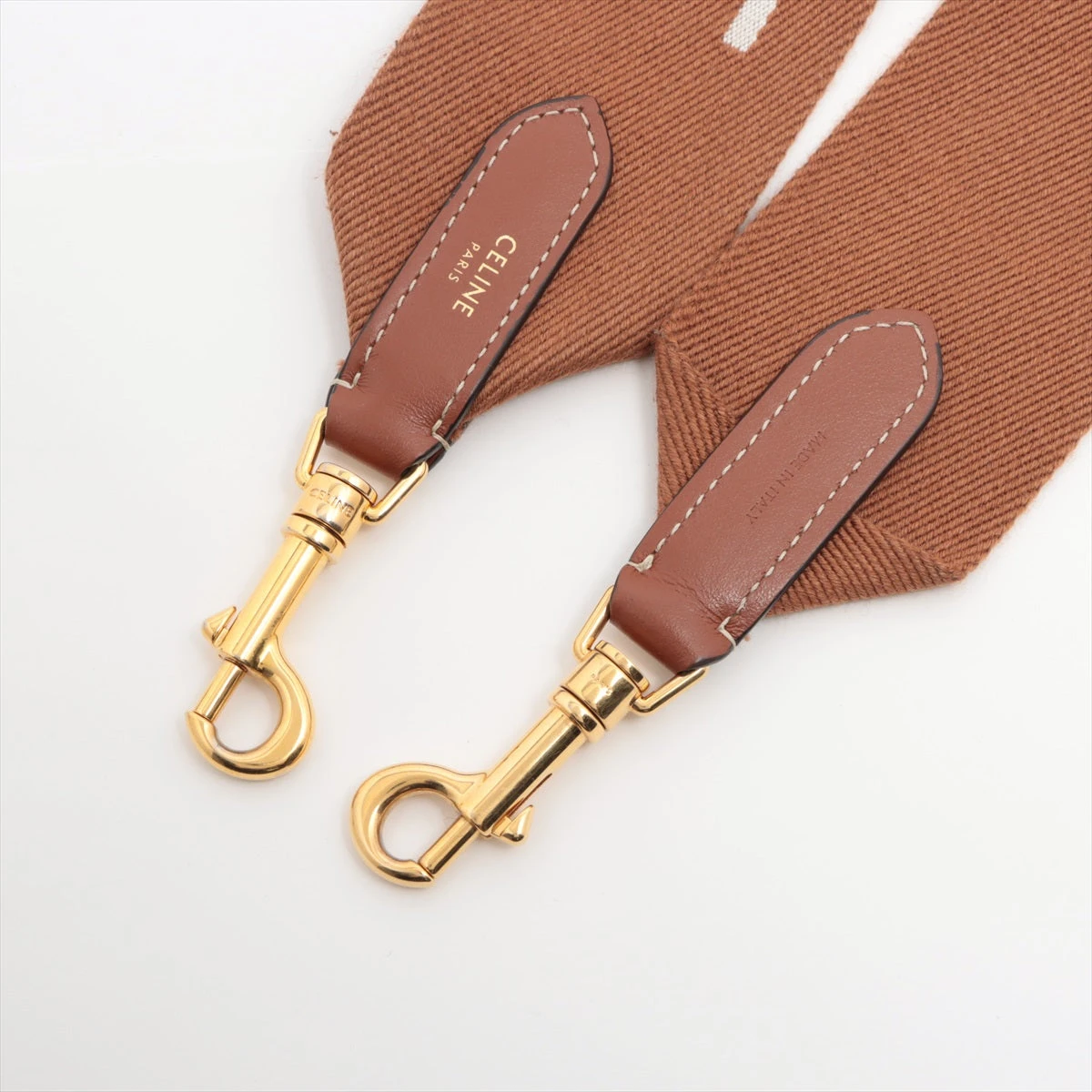 セリーヌ ロゴ ショルダーストラップ キャンバス×レザー