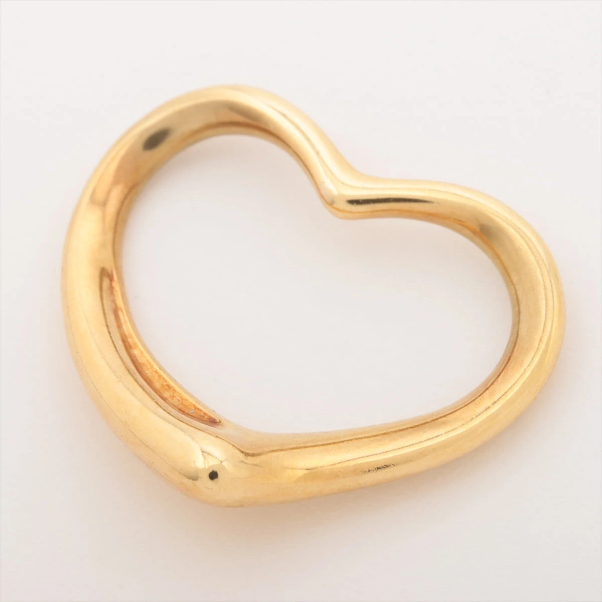 18k YG オープンハート ネックレス