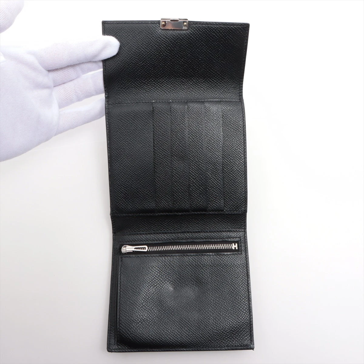 エルメス クリック12 ウォレット シェーブル ノワール/RG金具 エルメス クリック12 ヴォーエプソン コンパクトウォレット