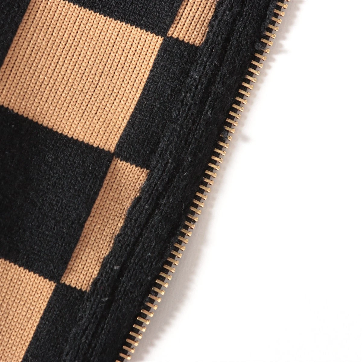 美品 LOUIS VUITTON ダミエ ショート丈 ニット ジャケット XS 美品 LOUIS VUITTON ダミエ ショート丈 ニット ジャケット XS