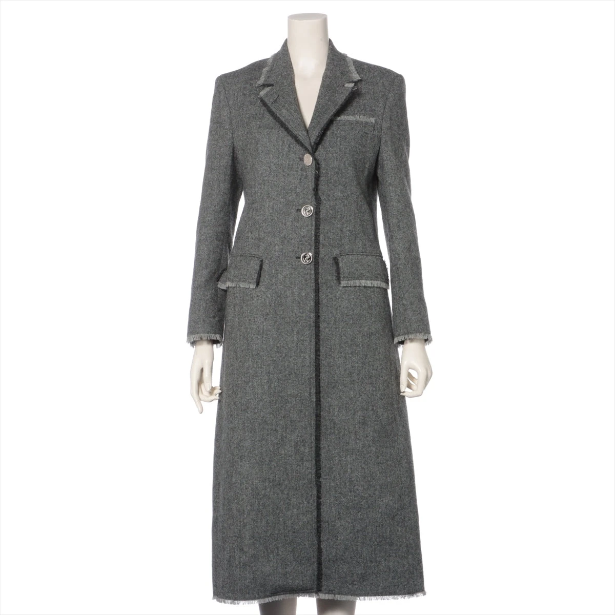 ルネ⭐︎コート36⭐︎試着のみ トムブラウン ウール×シルク ロングコート 0 レディース グレー