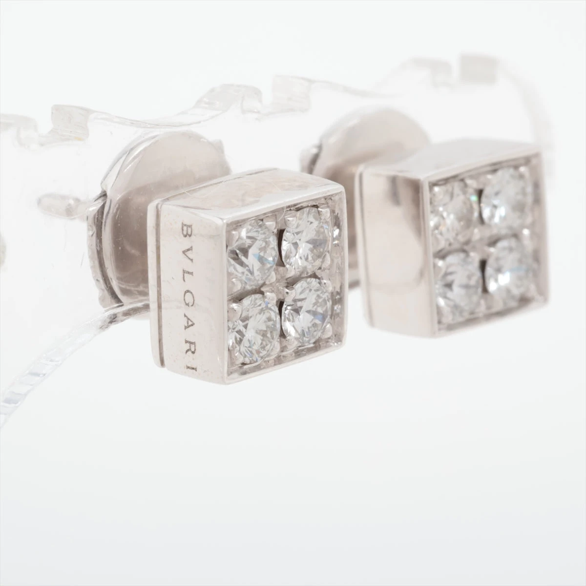 BVLGARI ルチア Au750 ダイヤモンドピアス BVLGARI 【美品】 ブルガリ ルチア イヤリング ダイヤモンド