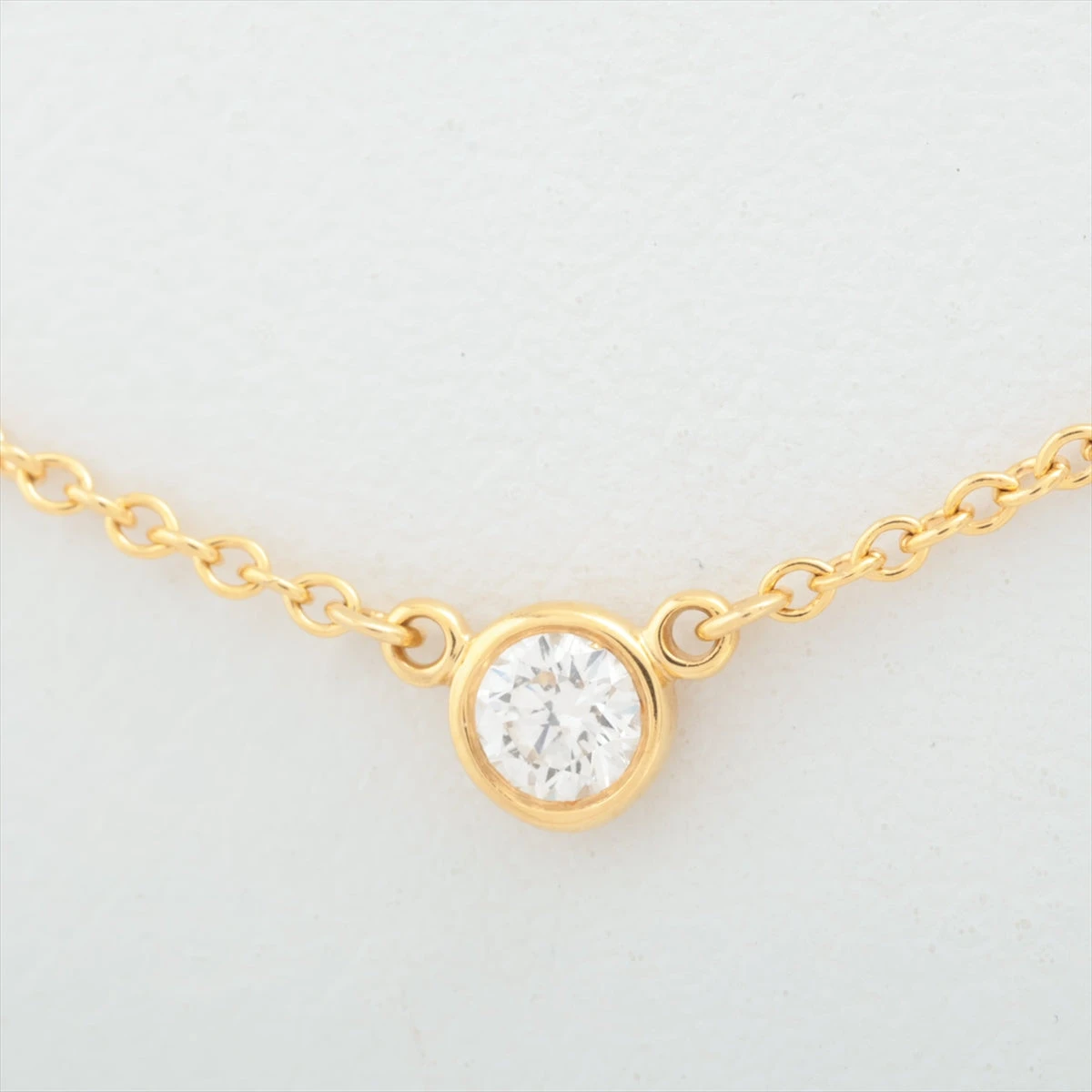 ティファニー バイザヤード 1P ダイヤ ネックレス 750(YG) 1.8g 直径約  