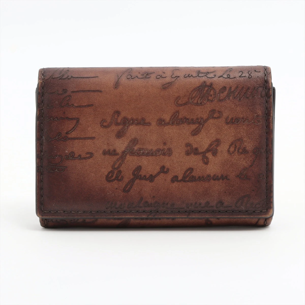 ベルルッティ カリグラフィ レザー カードケース ブラウン