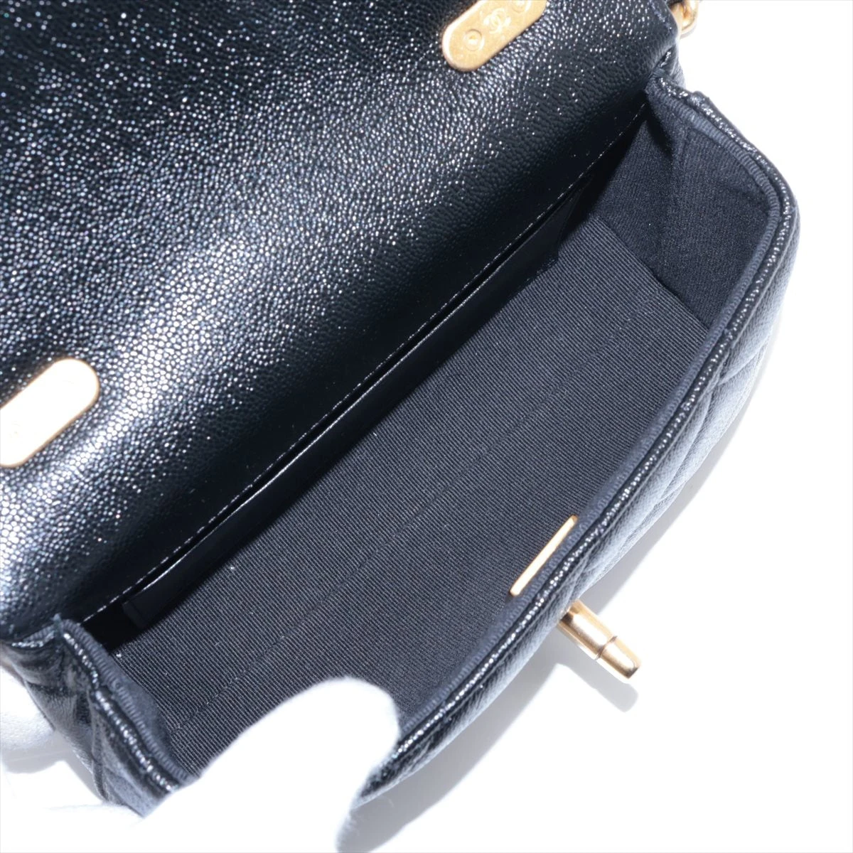 【入手困難】シャネル スエード ミニマトラッセ ゴールド金具 正規品 ミニマトラッセ トップハンドル ブラック ゴールド金具