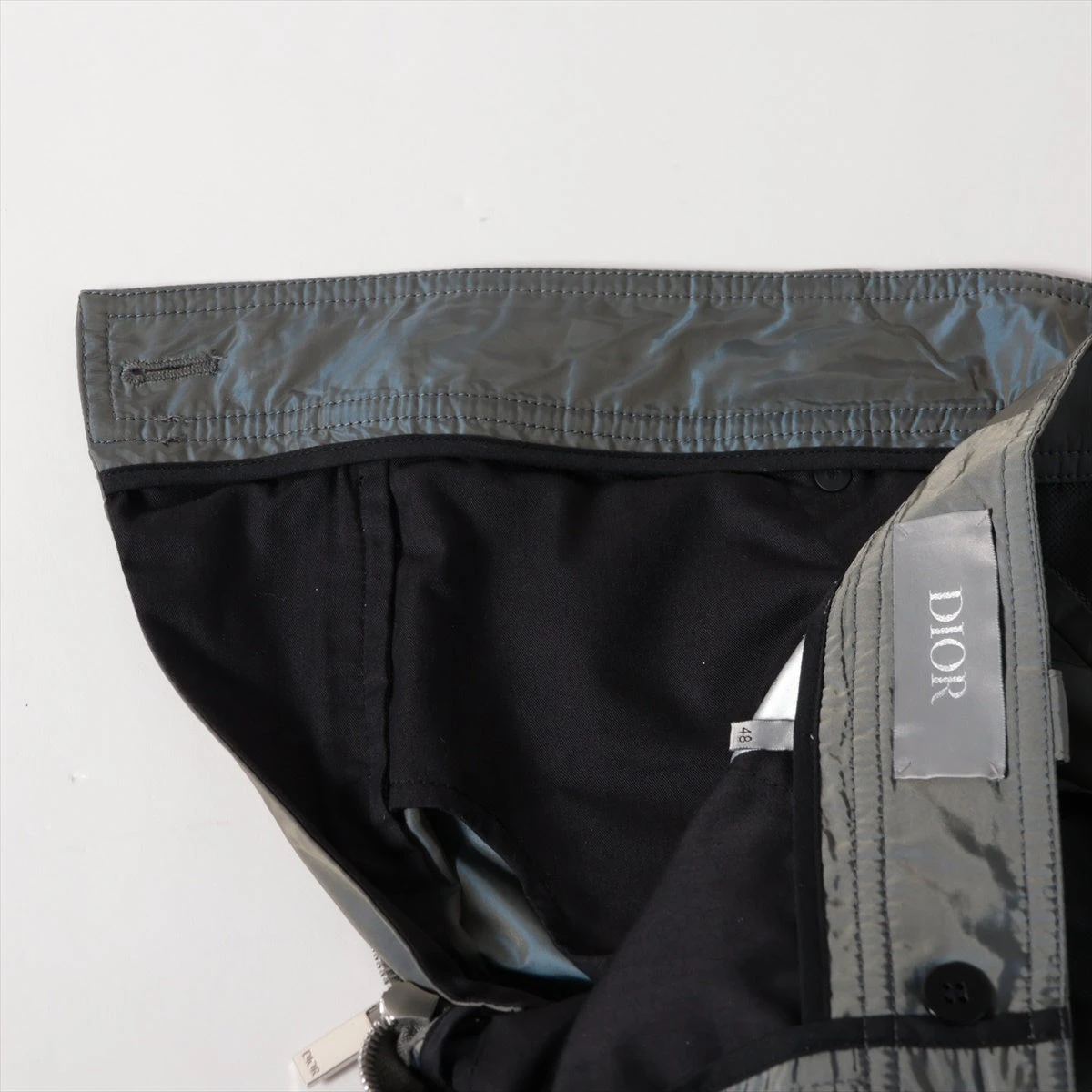 ディオールオム　19SS ナイロン　カーゴパンツ　48 グレー　ナイロンパンツ ディオール 19年 ポリエステル×ナイロン カーゴパンツ 48 カーキ