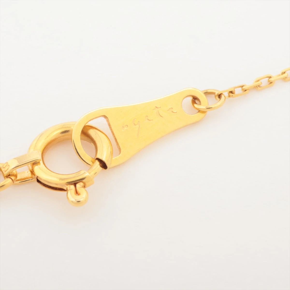 アガット リボン ダイヤ ネックレス K18(YG) 1.0g 0.03 A2743053