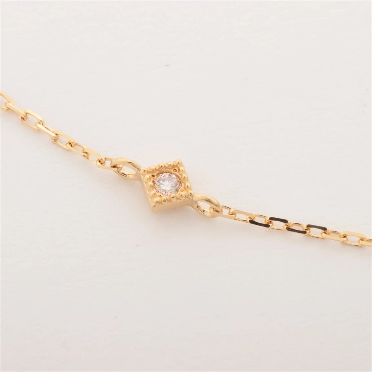 アガット・k18・石ダイヤェーン ・ブレスレット・ダイヤ0.04ct・中古品 アガット・k18・石ダイヤェーン ・ブレスレット・ダイヤ0.04ct・中古品