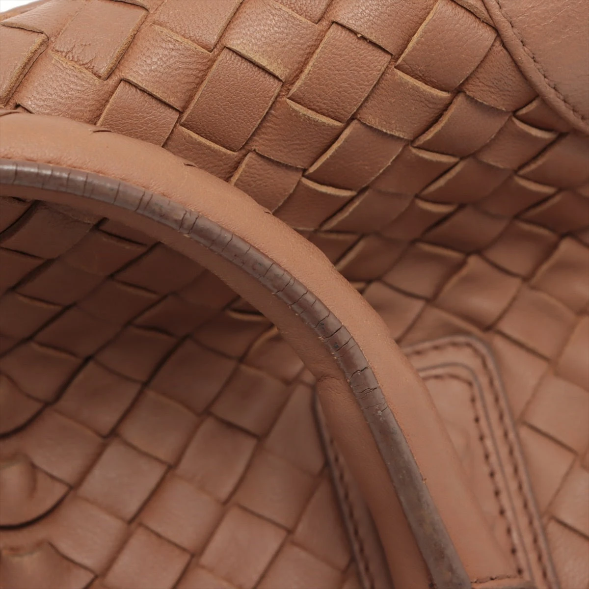 【関税・送料込み】ボッテガ ベージュ ハンドバッグ レザー ベージュ系 BOTTEGA VENETA(ボッテガヴェネタ) ハンドバッグ